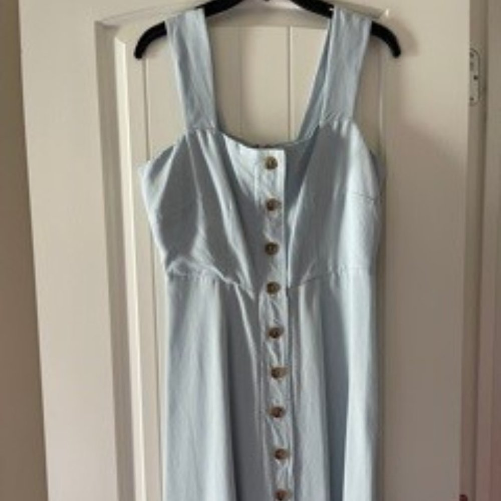 Eva Mendes Midi Sundress Light Blue - XS